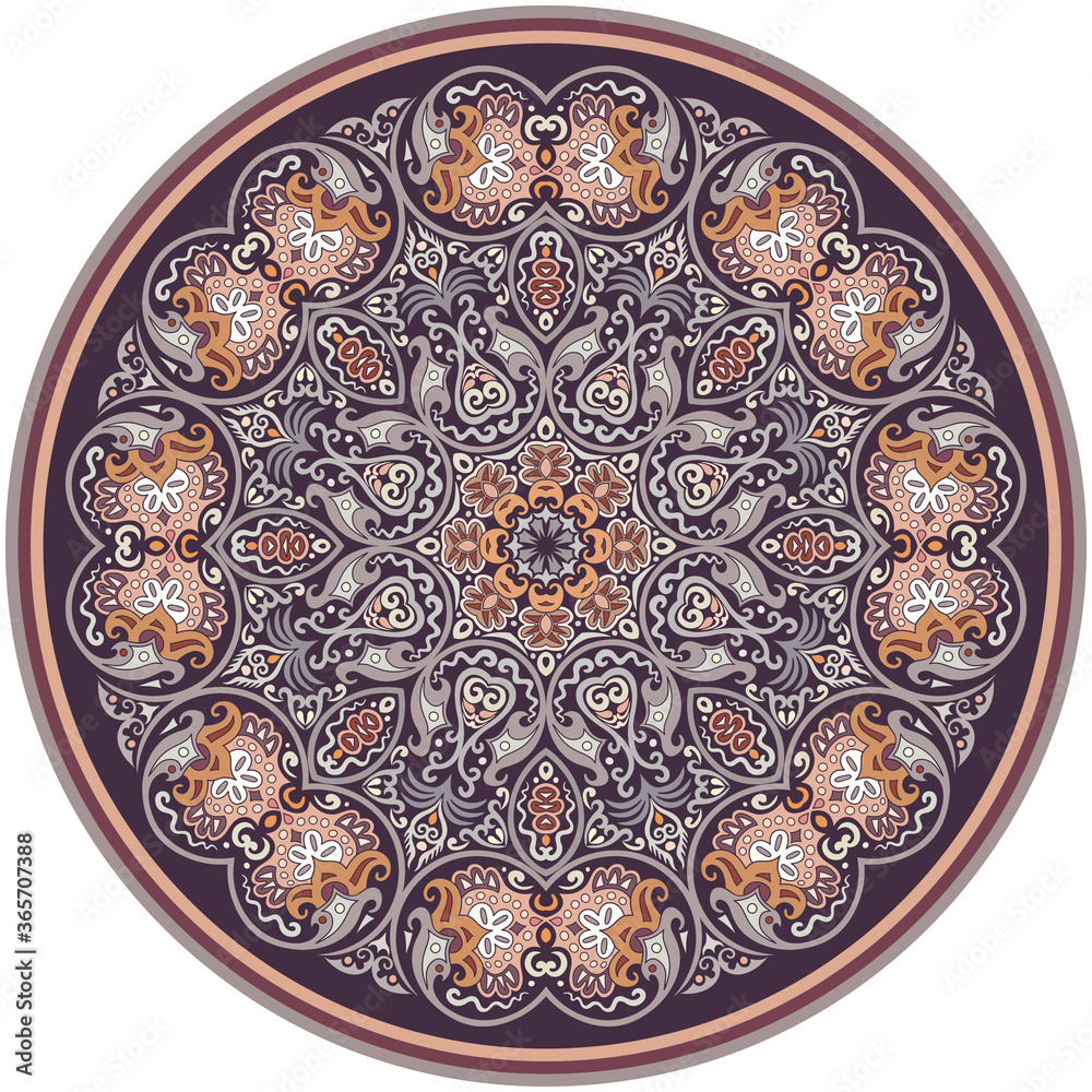Vector ethnic abstract flower illustration Vector ethnic abstract flower illustration