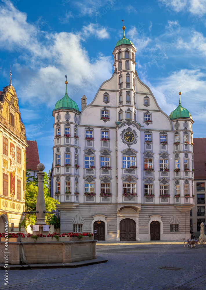 Rathaus in Memmingen, Bayern, Deutschland