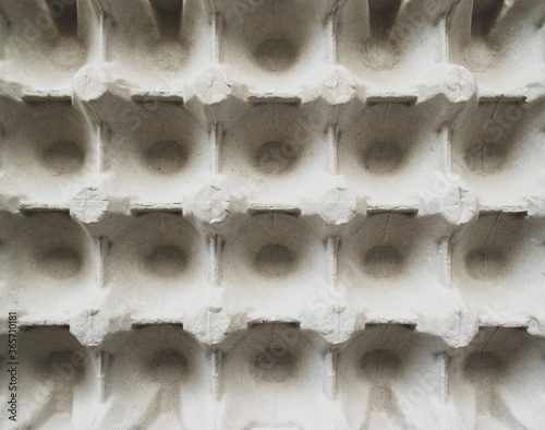 Close-up of paper box for eggs, tray,  top view photo