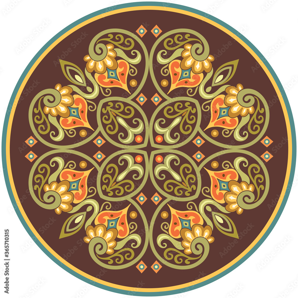 Vector ethnic abstract flower illustration Vector ethnic abstract flower illustration