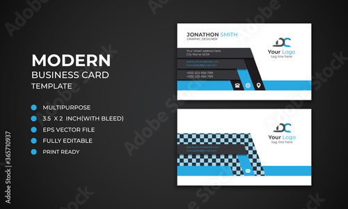 corporate print ready business card template