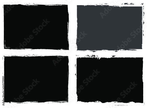 Grunge black backgrounds set