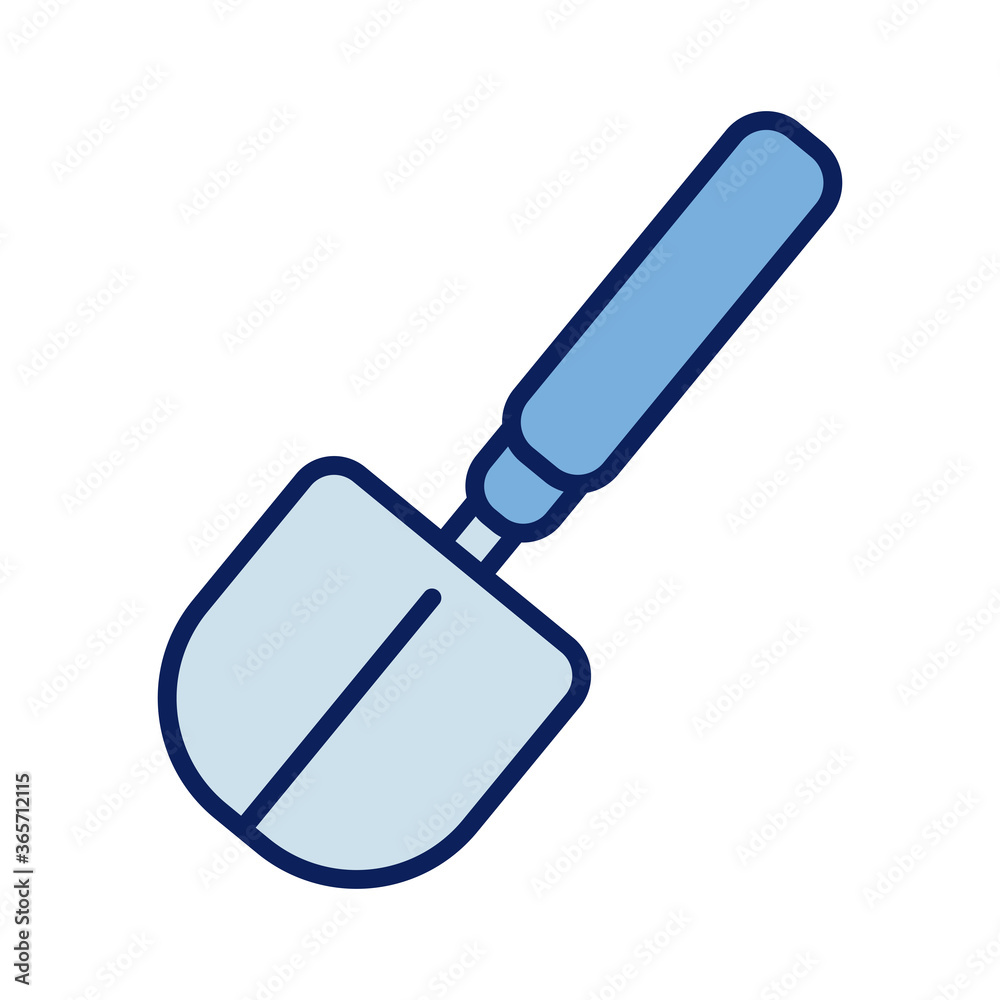 shovel gardening tool line and fill style icon shovel gardening tool line and fill style icon