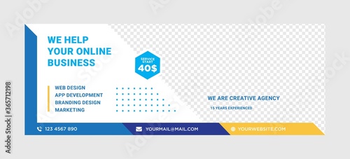 Business social media cover and banner template