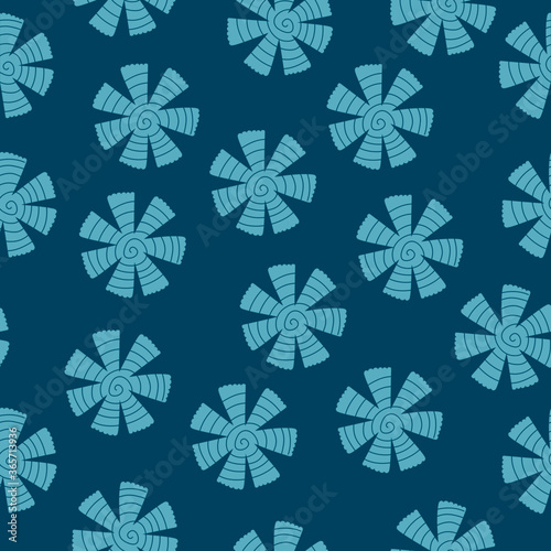 Seamless geometric flower pattern vector illustration