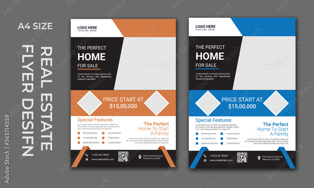 Real estate flyer template