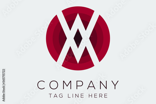 WM letter vector company simple modern logo design 