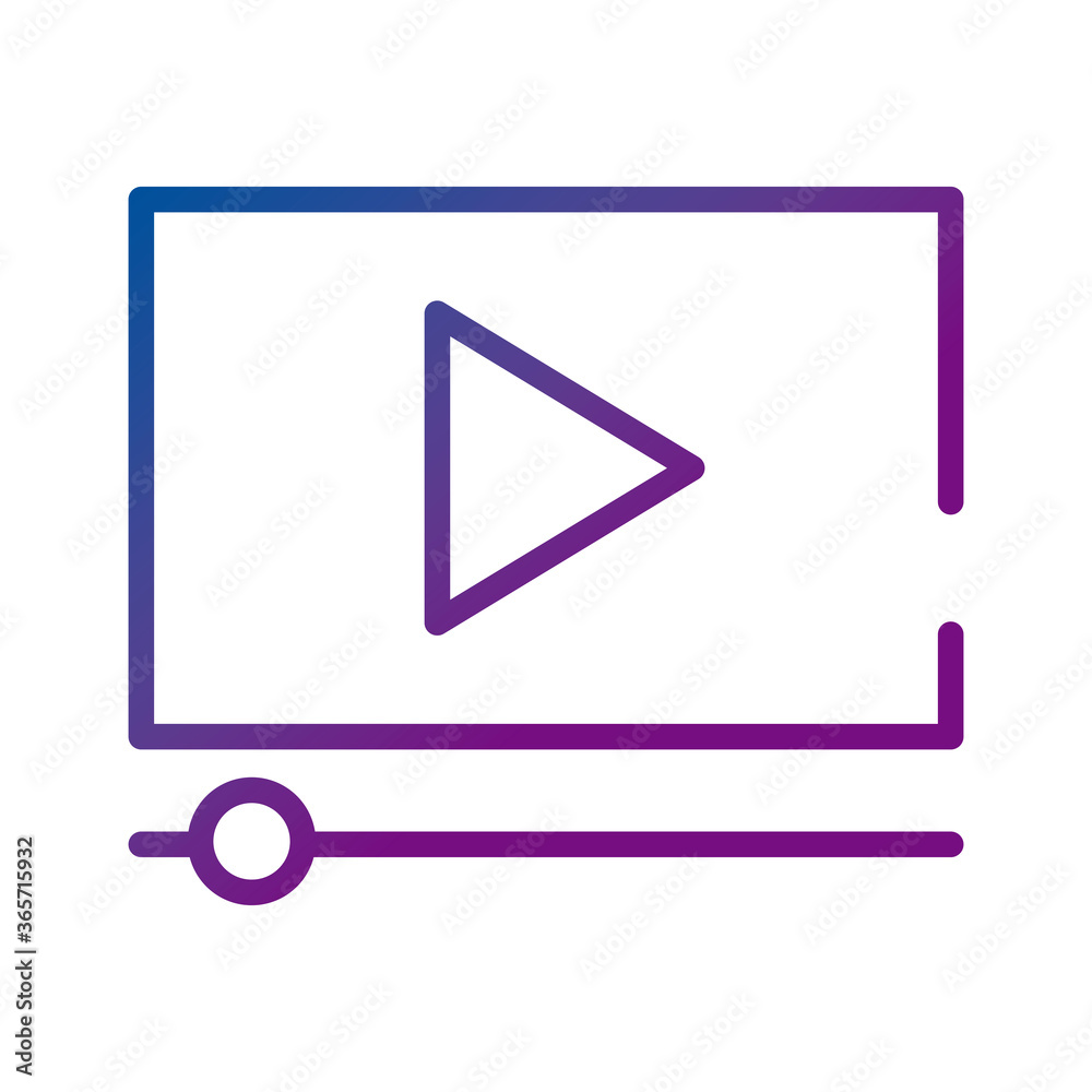 template with play button video content gradient style icon template with play button video content gradient style icon