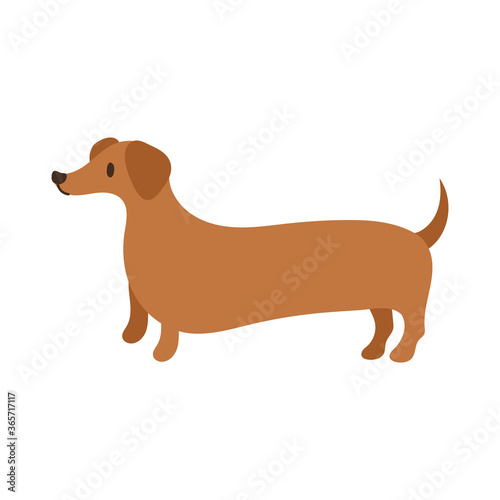 cute dog pet hand draw style icon