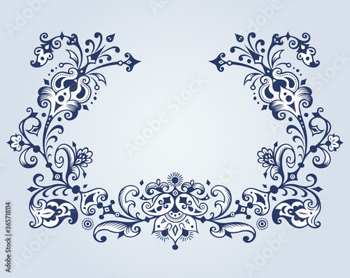 Vector ornamental nature vintage frame