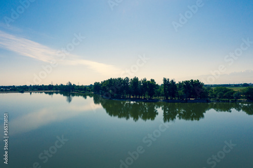 Scenic view of lake, Almaty, Kazakhstan