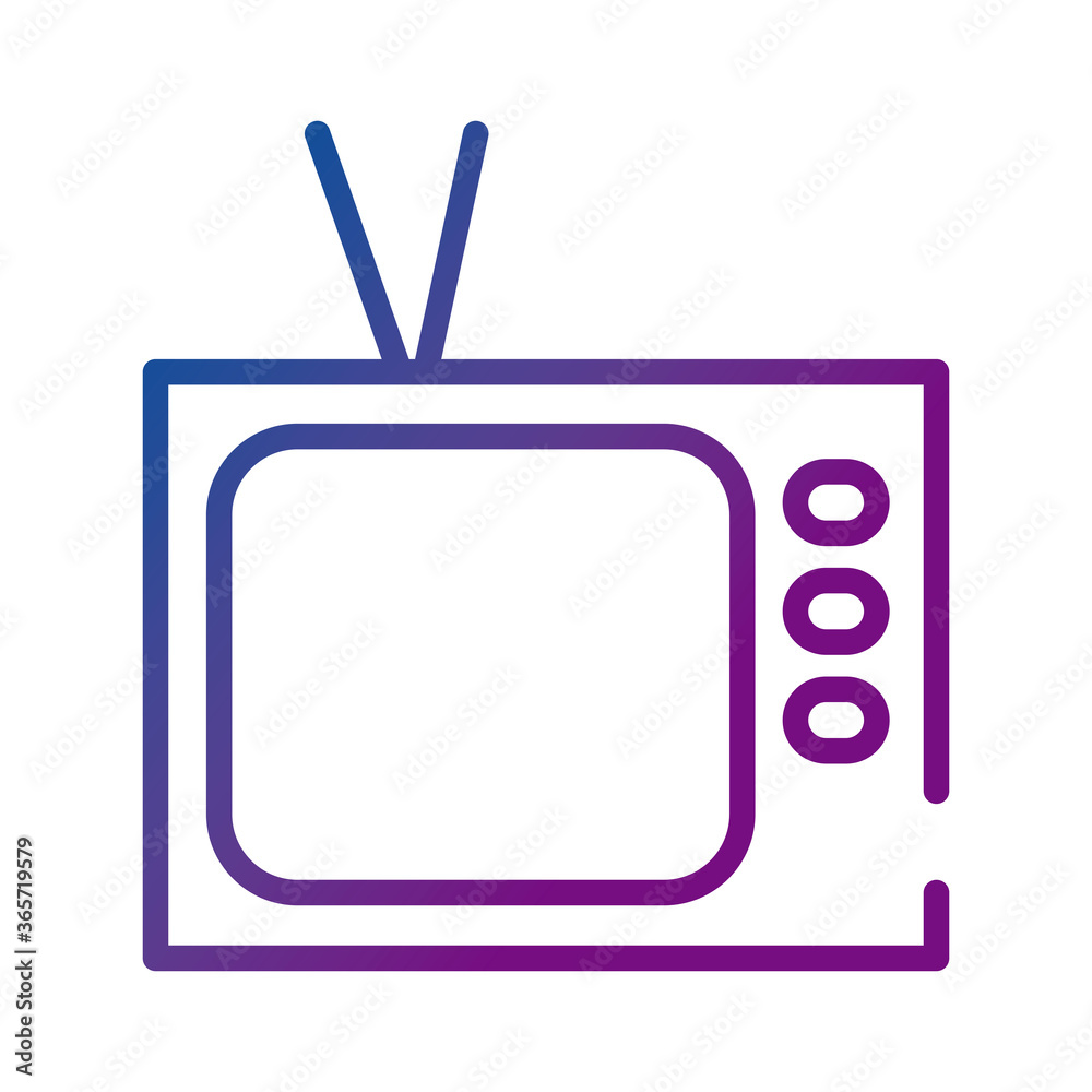 tv retro gradient style icon tv retro gradient style icon