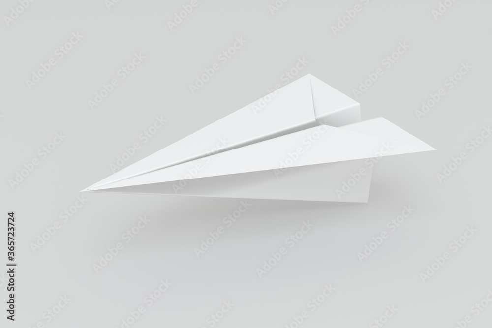 White paper plane with white background, 3d rendering. White paper plane with white background, 3d rendering.