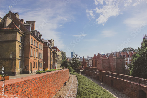 the old castle,  old town street, Warsaw, Poland