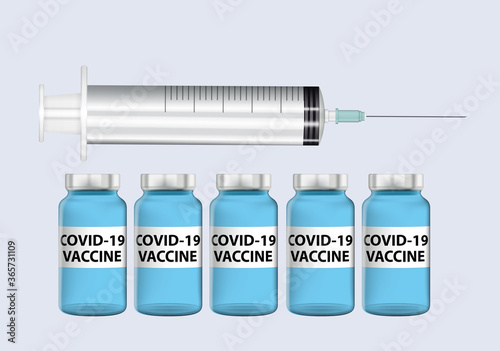 Covid-19 Vaccine Medical Background. Vector Illustration. EPS10