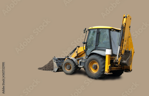 Bulldozer and excavator photo