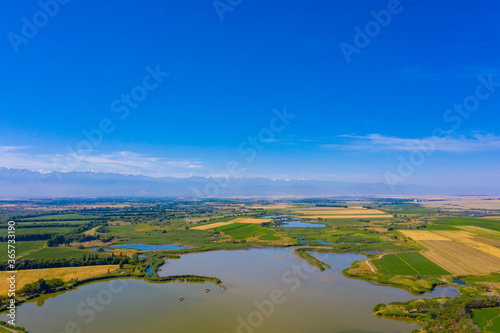 Scenic view of lake, Almaty, Kazakhstan