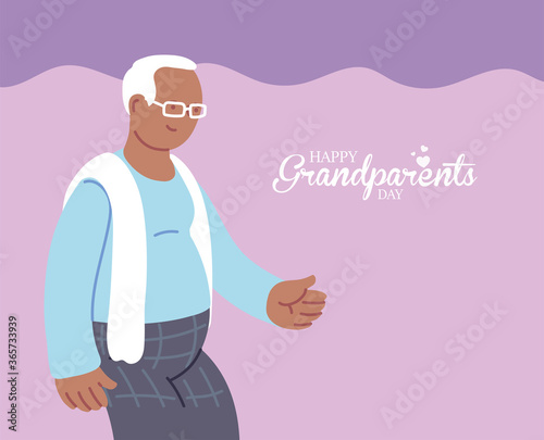 Grandfather of happy grandparents day vector design