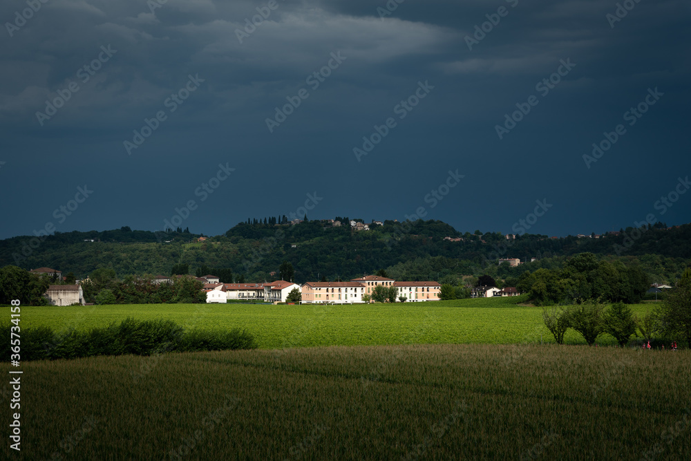 Obraz premium Beautiful countryside landscape in Altavilla Vicentina, Veneto