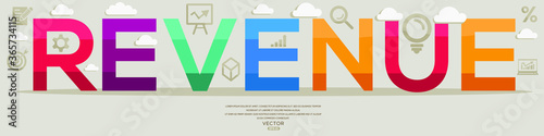 Creative (revenue) Design,letters and icons,Vector illustration.	