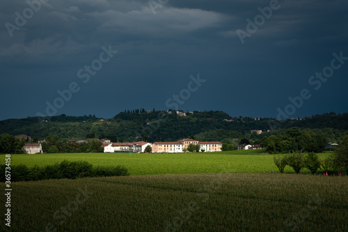 Beautiful countryside landscape in Altavilla Vicentina, Veneto