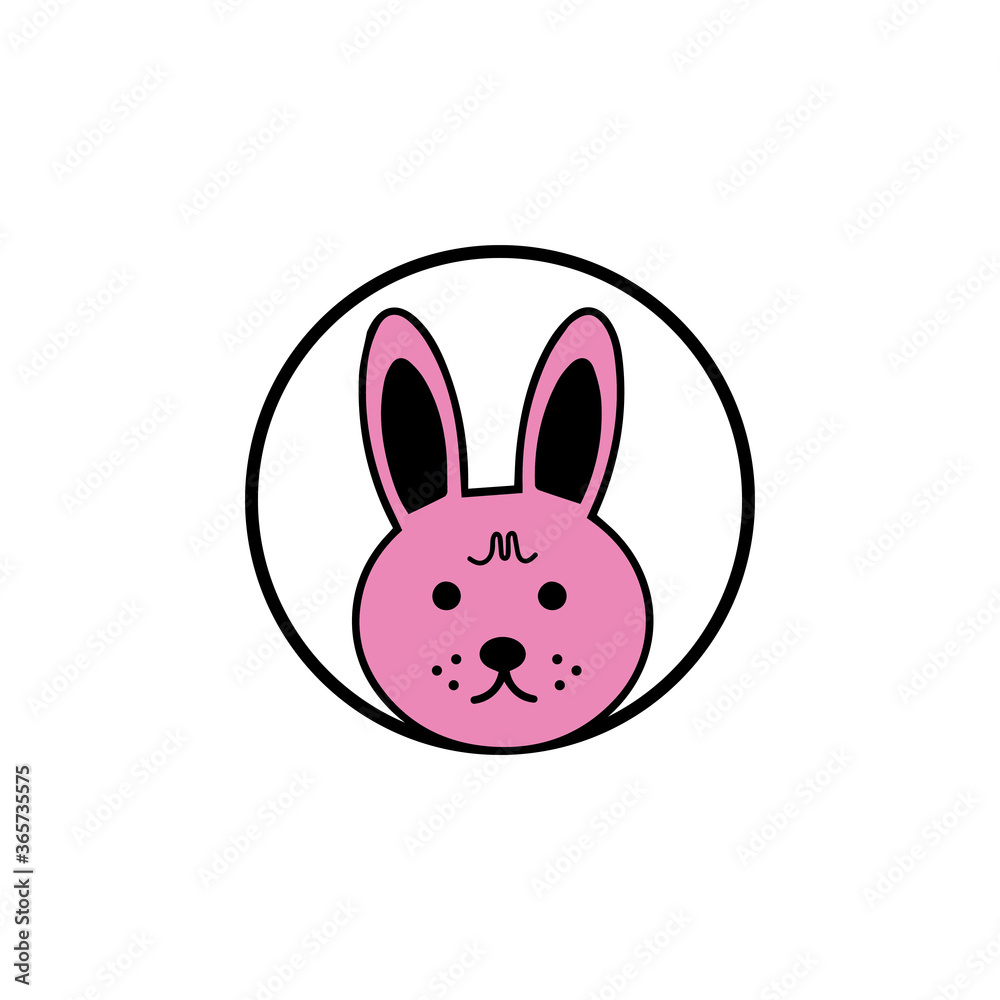 Rabbit vector icon illustration design