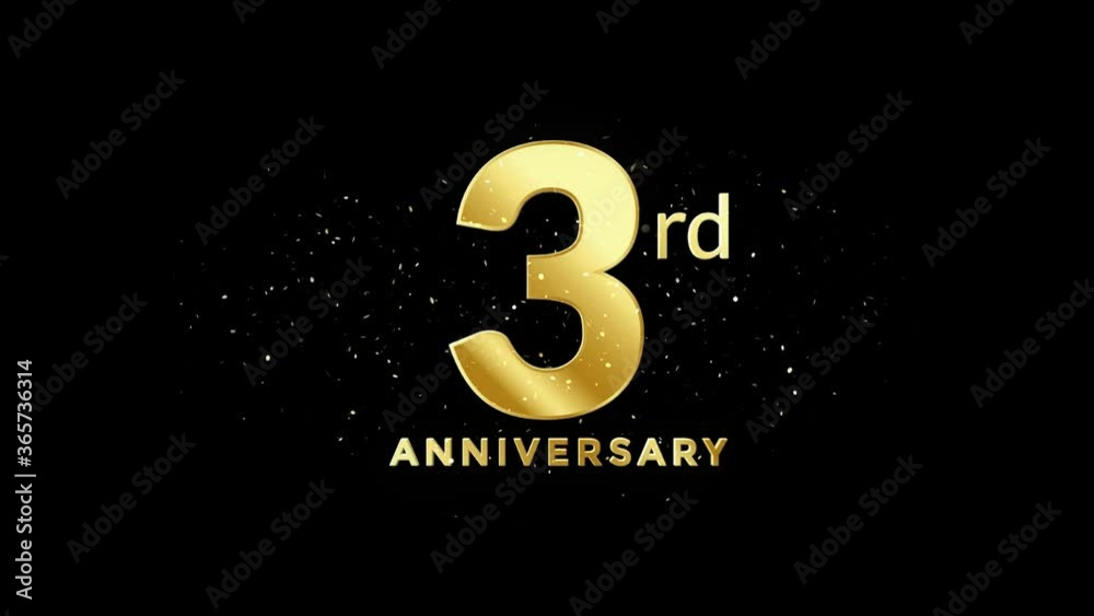 3 rd Anniversary Text Alpha Channel