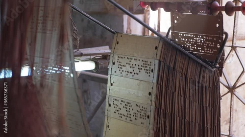 Banarasi Saree weaving machine templates used for Katan Sarees in Dhaka, Bangladesh photo