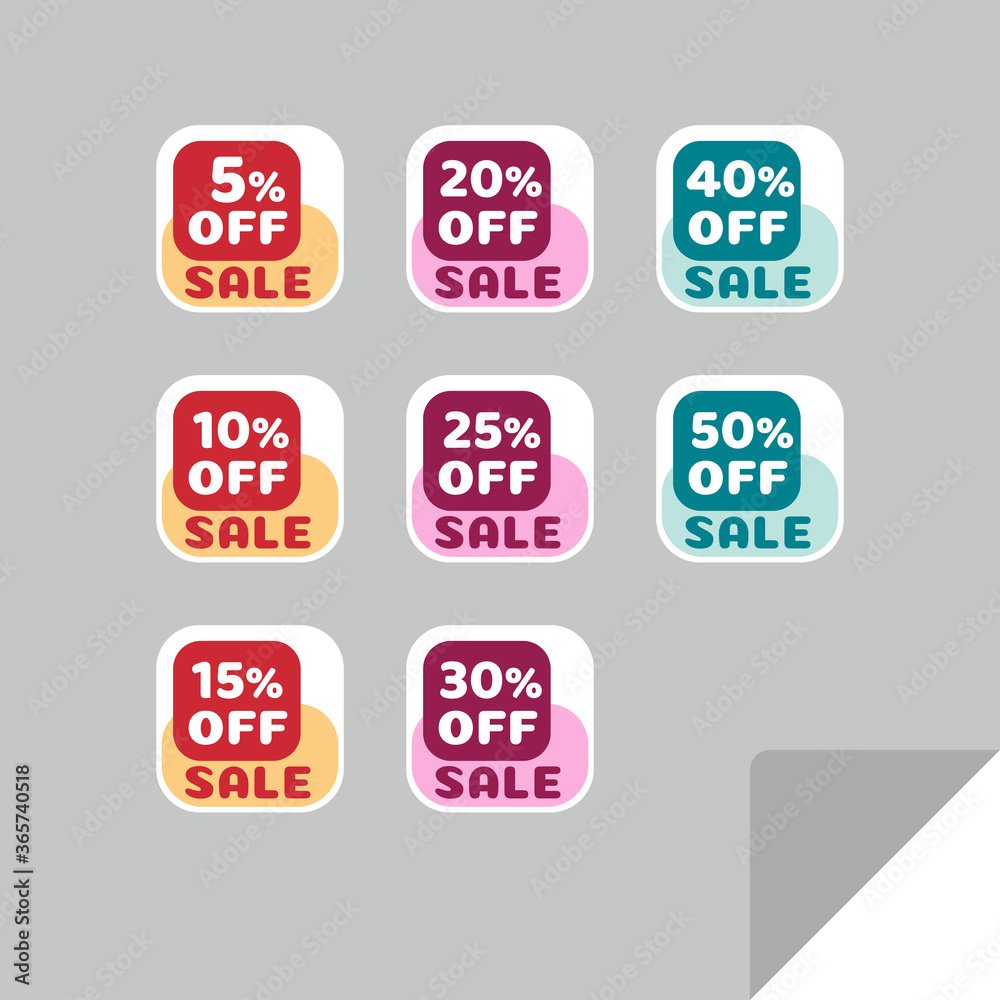 Set of discount labels. Timeless easy-to-read design. Set of discount labels. Timeless easy-to-read design.