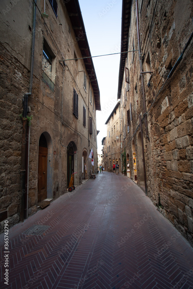 Street of San Gimignano in Tuscany