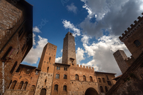 Street of San Gimignano in Tuscany