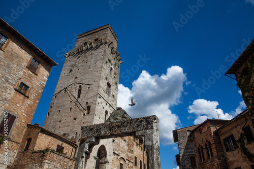 Street of San Gimignano in Tuscany