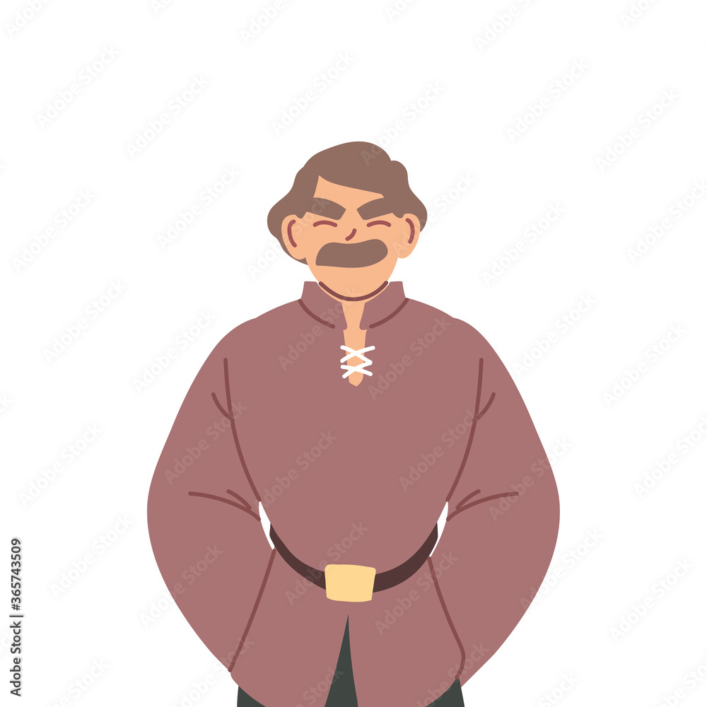 Medieval man cartoon vector design Medieval man cartoon vector design