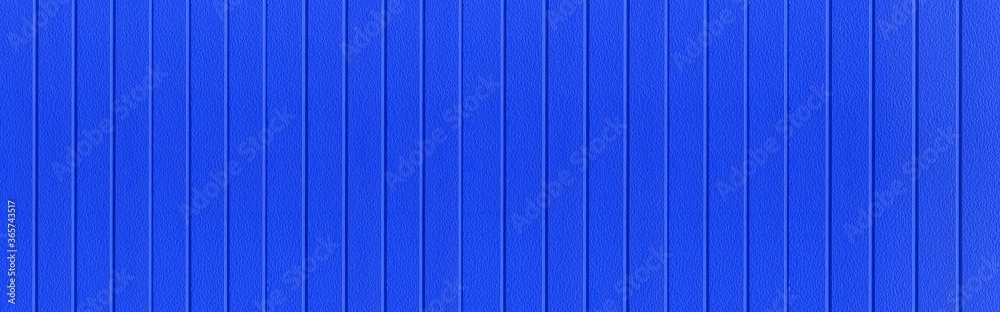 Fototapeta premium Panorama of Blue Corrugated metal background and texture surface or galvanize steel