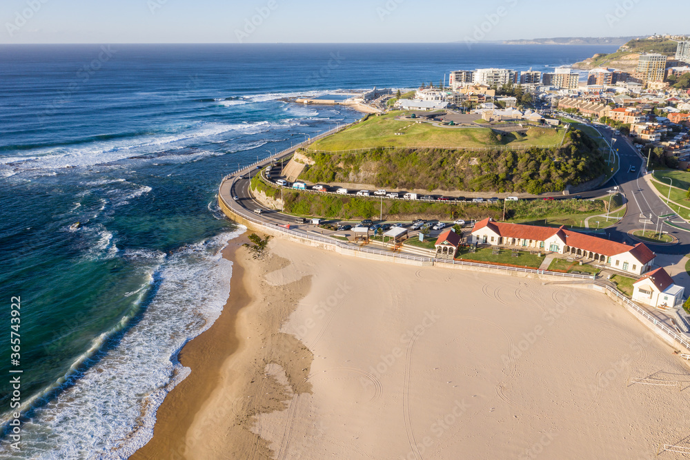 Nobbys Beach aerial view - Newcastle NSW Australia