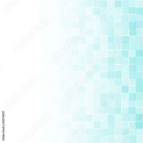 Abstract background of small squares in light blue colors with horizontal gradient