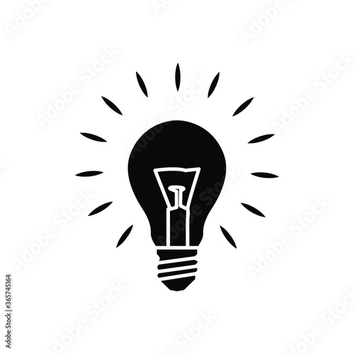 Illustration Vector graphic of bulb lamp icon. Fit for energy, idea, innovation, light etc.