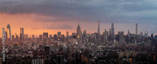 sunset over the new york city © Brendon