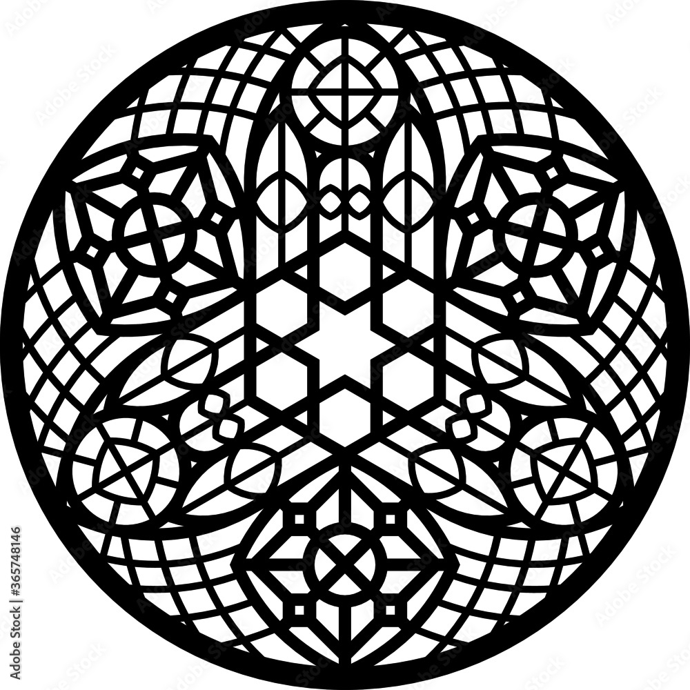 Rose Window, Fig. 17, round 2, square 1 Rose Window, Fig. 17, round 2, square 1