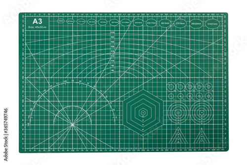 Green Cutting Mat Isolated On White
