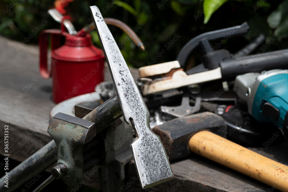 Close up view of several tools on top of a table Close up view of several tools on top of a table