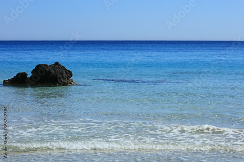 Amazing blue lagoon kedrodasos beach creta island red sand cost clear waters modern background high quality prints photo