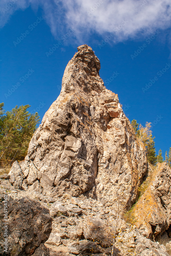 Beautiful rock on a sunny autumn day. Beautiful rock on a sunny autumn day.