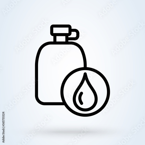 Water canteen line. vector Simple modern icon design illustration.