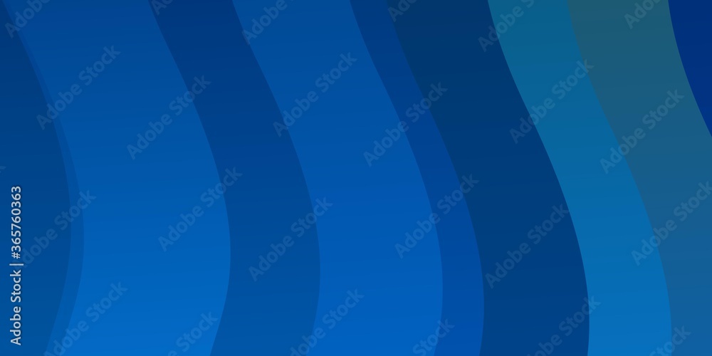 Light BLUE vector texture with curves. Abstract illustration with bandy gradient lines. Best design for your posters, banners.