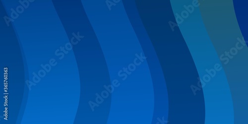 Light BLUE vector texture with curves. Abstract illustration with bandy gradient lines. Best design for your posters  banners.