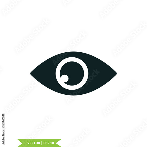 Eye icon vector logo design template