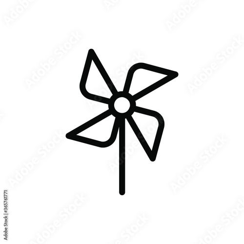 paper fan icon vector illustration outline style. summer icon set.