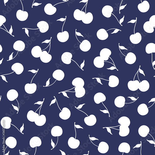 Seamless vector pattern of a pretty cherry,