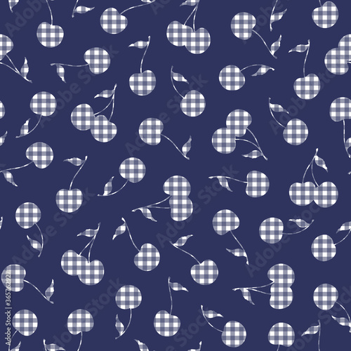 Seamless vector pattern of a pretty cherry,